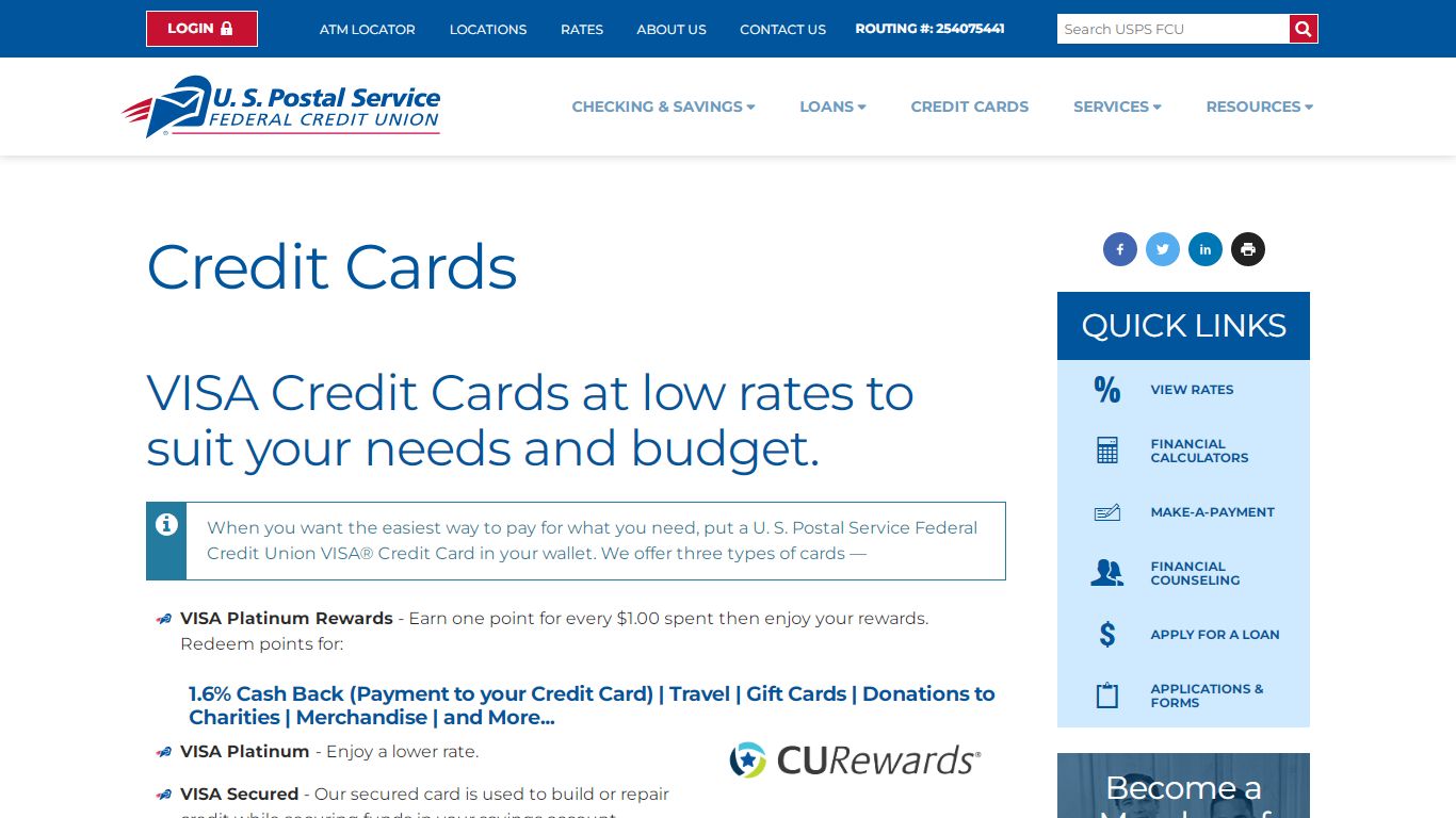 Credit Cards - USPS Federal Credit Union